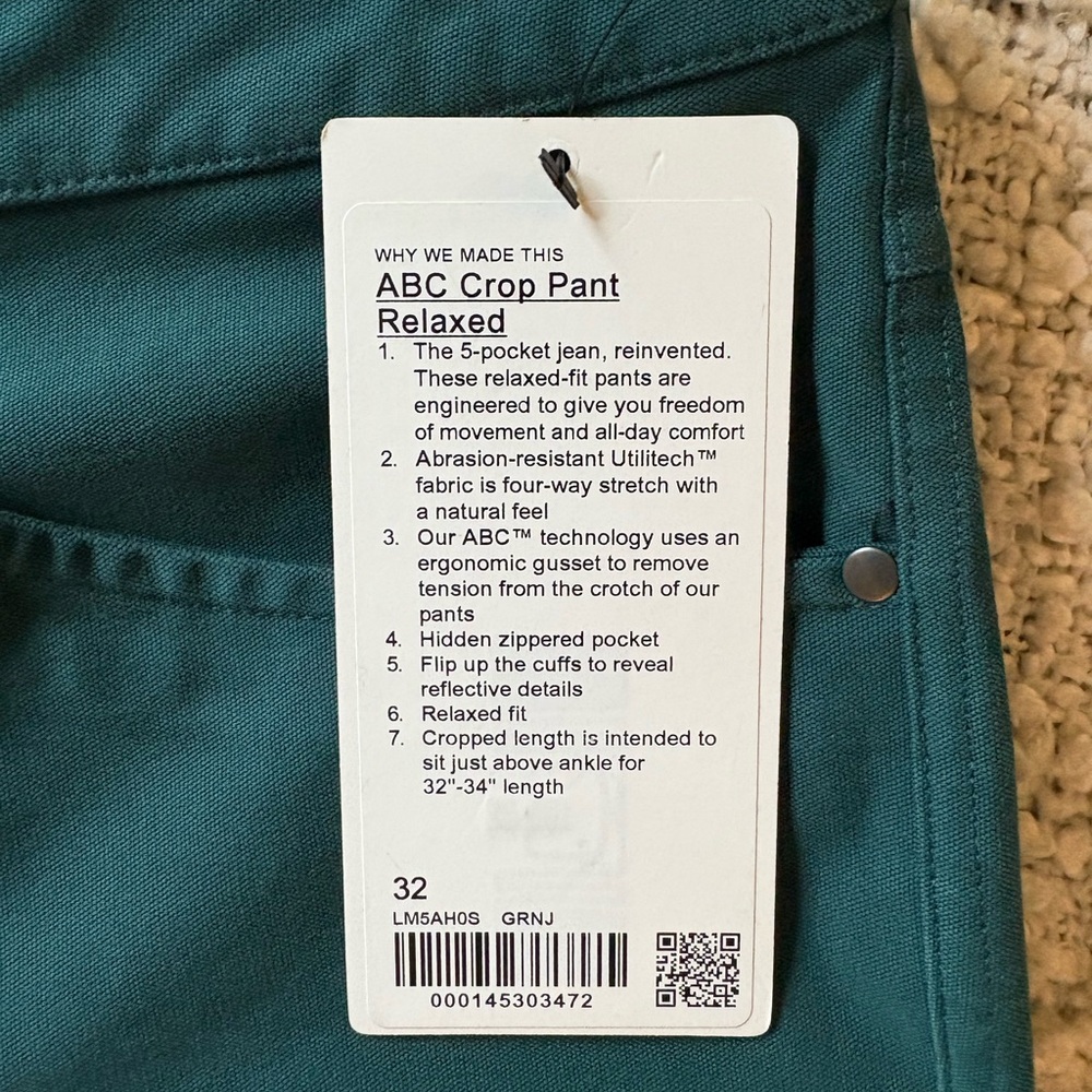 Lululemon ABC Crop Pant - Relaxed - Picture 5 of 5